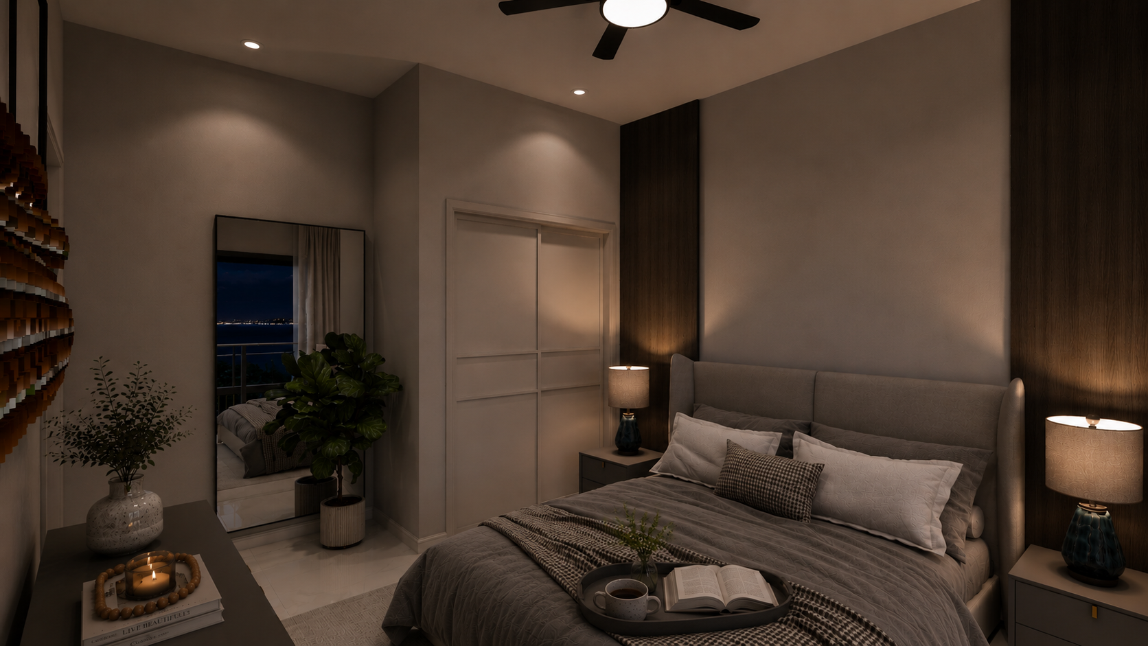 The Summit penthouse master bedroom
